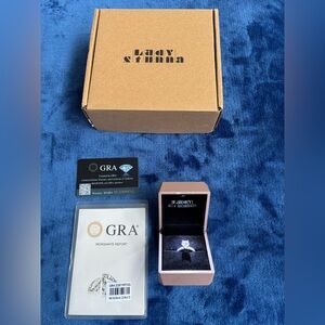 Lady Stunna: 18KT Gold Plated Sterling Silver Moissanite Ring